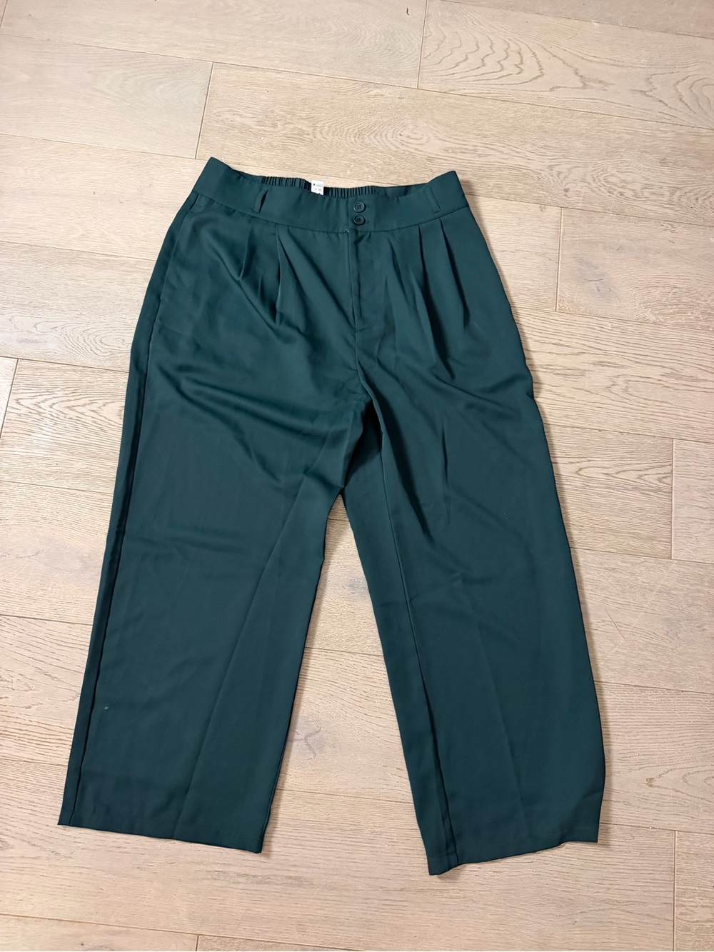Halara emerald green wide leg slacks